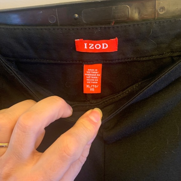 Izod Black Track Pants, XL - Picture 3 of 3